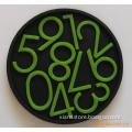creative design embossing simple number soft pvc promotional coaster